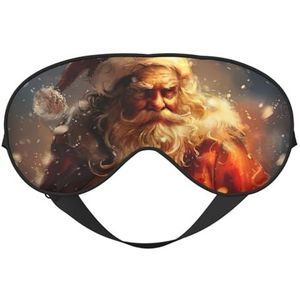 Kerstman Print Stijlvol Oogmasker Lichtgewicht Reizen Yoga Nap Meditatie Camping Werk Ontspanning