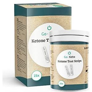 Go-Keto Ketone teststrips 25 stuks voor Go-Keto meetinstrument & GK Dual, Keto-dieet