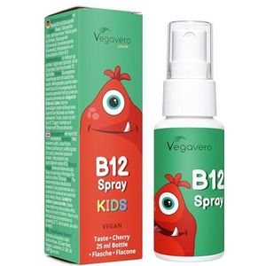 Vegavero - VITAMINE B12 SPRAY - Kinderen - 5 µg - Suikervrij - Heerlijke Kersensmaak