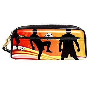 Roze Uilen Draagbare Pouch PU Lederen School Pen Case Stationaire Potlood Tassen Waterdichte Cosmetische Tas Make-up Schoonheid Case 20.5x5x8.5cm/8.1x2x3.3in Style09