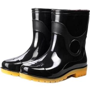 Regenlaarzen Winter Short Men Laarzen Regenschoenen Waterdicht met Pluche Warm Mannelijk Casual Mid-Calf Work Fishing Boot Regenschoenen (Color : ZM-K01, Size : 41)