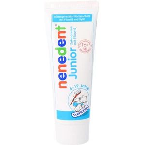 Nenedent Junior Tandpasta voor kinderen van 6 tot 12 jaar, met fluoride, 2-pack (2 x 75 ml)