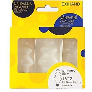 SET 3 x reservelamp TREE E10/20V/0,1A wit