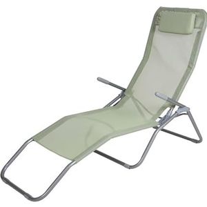 Spetebo Gezondheidsligbed in limoen - relaxstoel met hoofdkussen