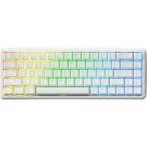 QPSJXN Ak680max Magnetische Schakelaar Bedraad Aangepast Aangepast 8000Hz Poll Tate 0,01 mm Mechanische Toetsschakelaar Compatibel met Gelukkig (Wit RGB)