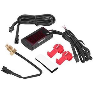 Yctze motorfiets thermometer, universele motorfiets digitale thermometer watertemperatuur temperatuurmeter tool voor race scooter (rode achtergrondverlichting)