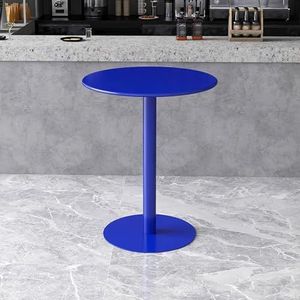 Salontafel op tegenhoogte Metalen cocktailtafel Bistro-pubtafels, ronde hoogte bartafel bijzettafels Eettafel voor buiten of binnen voor thuis bijzettafel (Size : 48x48x72cm)