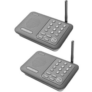 Walkie-talkie, Intercoms, draadloos intercomsysteem for thuis, intercomsysteem for lange afstanden for kantoor, tweerichtingskamer naar kamer draadloos(Black-2 stations)