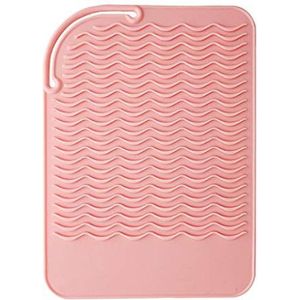Silicone Hittebestendige Styling Station Veiligheid Mat voor Hair Straightener, Roze