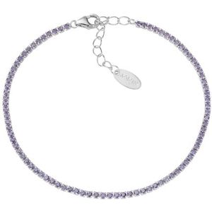 Amen 925 Silver women's tennis bracelet with purple zircons BT1BVI17