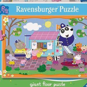 Ravensburger - Peppa Pig Club House, collectie 24 Giant vloerbedekking, 24 stuks, aanbevolen leeftijd van 3 jaar