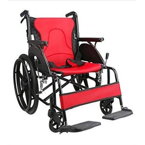 Rolstoelen Opvouwbare rolstoel Opvouwbare lichtgewicht draagbaar met remmen, zelfrijdende smalle transportrolstoel van aluminiumlegering Opvouwbare rugleuning