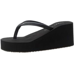 ZOIKOM Dames Slim Flip Flop Slides strand casual slippers voor vrouwen, Zwart, 37 EU smal