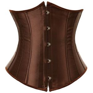 Kelvry Vrouwen Satijnen Taille Cincher Lace Up Boned Bustier Underbust Corset