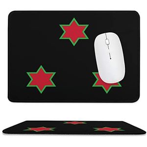 Burundi vlag logo muismat antislip muismat rubberen basis muismat voor kantoor laptop thuis 7,9 x 9,4 inch