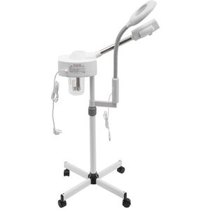 2 in 1 Vapozone Facial Combinatie Apparaat met 5X LED Lamp Stoom Spray Lamp Vergrootglas Machine voor Schoonheidssalon Professionele Gezichtsverzorging