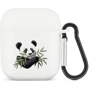 Leuke Panda Leuke Case Voor AirPods 2 & 1 Schokbestendige Beschermende Hoofdtelefoon Gevallen Cover Met Sleutelhanger Voor Mannen Vrouwen