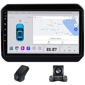 Android autoradio 2 Din geldt voor Suzuki Ignis 2016-2020 met Draadloze Carplay Android Auto GPS Navi WiFi 9 inch met Bluetooth FM/RDS+ Achteruitrijcamera/Stuurwielbediening(C30 Pro)