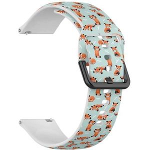 Compatibel met Fossil Women's Gen 5E 42mm / Gen 6 42 mm, Fossil Venture Gen 4 HR/Gen 3 Vrouwen Mannen, 18 mm (Leuke Rode Panda Bamboe) 18 mm Zachte Siliconen Sportband Armband Strap, Siliconen, Geen