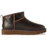 UGG - Classic Ultra Mini - Leren Laarsjes - Bruin - Casual