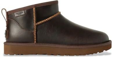 UGG - Classic Ultra Mini - Leren Laarsjes - Bruin - Casual