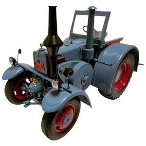 Schaal Automodel Voor 1:8 Lanz Bulldog Tractor Simulatie Limited Edition Legering Metaal Statisch Automodel Speelgoed Cadeau Cars Replica (Color : Blue)