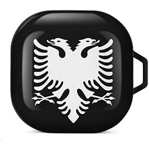 Albanese adelaar oordopjes hoesje compatibel met Samsung hard shell beschermhoes zwart-stijl