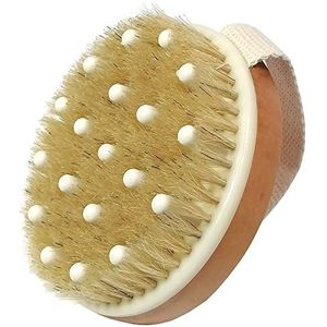 Droge lichaamsborstel, natuurlijke borstel met borstelharen, lichaamsborstel lymfedrainage, exfoliëren, bloedcirculatie stimuleren, dode huidgifstoffen en cellulitis verwijderen