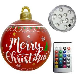 60 cm Kerstbal Ornamenten Outdoor Indoor Lichtgevende LED Kerst Decoratie Bal Ballon Opblaasbare Speelgoed Bal Kerstmisgift-I-60cm