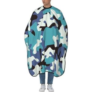 Kapper Cape Marine Blauw Outdoor Camouflage Kappers Toga Unisex Haar Knippen Cape Professionele Kappers Jurk Voor Kappers Vrouwen Snijden