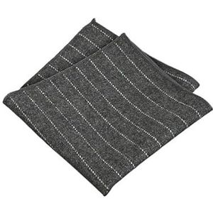 Bruin grijze zakdoek wol geruite streep zakdoek heren zakelijke trouwpakaccessoires (Color : 3)