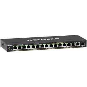 NETGEAR 16-poorts PoE Gigabit Ethernet Plus Switch (GS316EPP) - Beheerd met 15 x PoE+ @ 231W, 1 x 1G SFP-poort, desktop/wandmontage