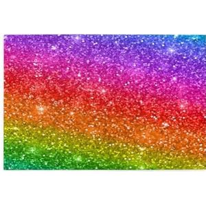 Glanzende Vonken Regenboog Kleuren Glitter, Puzzel 1000 Stukjes Houten Puzzel Familiespel Wanddecoratie