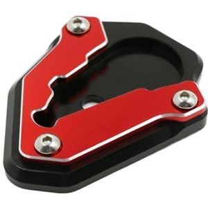 Motorfietsaccessoires CNC-standaard Voet Zijstandaard Verlengstuk Ondersteuningsplaat Vergroten Standaard(Red)