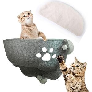 Kattenhangmat - Raamhangmat voor katten binnen | Houdt tot 15kg kattenmand op het raam, stevige kattenraamzitstok, kattenraambed, kattenmeubels Skuda