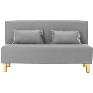 51"" Moderne Loveseat-bank, Zachte Technologie Stoffen Love-seat-bank, 2-zits Comfortabele Gestoffeerde Vrijetijdsbank Loveseat-banken Met 2 Heupkussens Voor Woonkame light gray-130CM