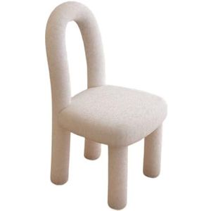 Eetkamerstoelen Leuke stoel Zachte en comfortabele pluche eetkamerstoel Kapkruk Achterstoel Moderne vrijetijdsstoel voor Thuiskeuken en Café-bar (Color : A)