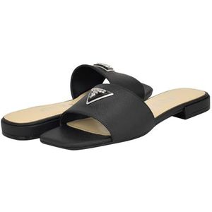 GUESS Tamsea platte sandaal voor dames, Zwart 001, 37.5 EU