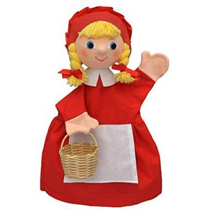 Handpop Dierenhandpoppen Roodkapje 30 cm, ideaal voor poppentheater en rollenspellen, voor kinderen, baby's, jongens en meisjes