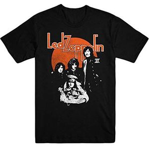 Led Zeppelin T Shirt Oranje Circle Band Logo nieuw Officieel Mannen
