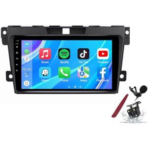 Android 14 Autoradio Sat Navi voor M-azda CX-7(2008-2015) 9 Inch Touchscreen Multimedia Speler met Draadloze Carplay GPS Navigatie FM RDS Bluetooth 5G-WiFi SWC DSP,M100s