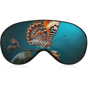 Blauw licht vlinder slaapmasker zacht comfortabel oogmasker met verstelbare riem oogbedekking oogschaduw voor mannen vrouwen werk reizen