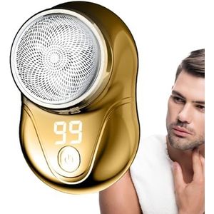 Elektrisch scheerapparaat voor op reis,Herenscheerapparaat scheermes | Toiletartikelen in reisformaat, oplaadbaar via USB, waterdicht, elektrisch scheerapparaat met led-display voor korte harde Aokley