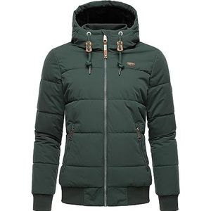 Ragwear Nuggys Solid Winterjas voor dames, waterdicht (waterkolom 5.000 mm) met capuchon, XS-6XL, dark green, XL