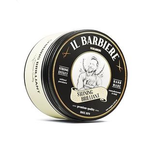 Il Barbiere® Shining Brilliant Pomade op waterbasis, glanzende haarwas, flexibele grip, pomade heren, haarwax mannen, zonder parabenen, siliconenvrij, handgemaakt voor een unieke look, 100 ml