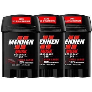 Mennen Mannen Stick Large Musk Deodorant 24H formaat 50ml (3 stuks)