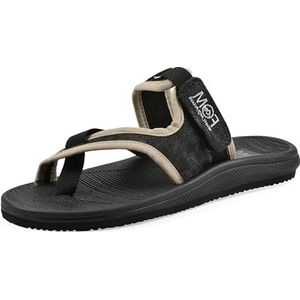 WHITE MOUNTAIN Platte sandalen voor heren, zwart, stof, 37.5 EU