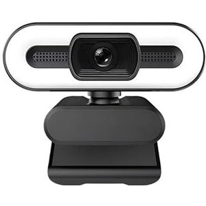 4k Webcam Autofocus HD met invullicht Draaibare laptop webcam pc computercamera microfoon for YouTube-video(2K)
