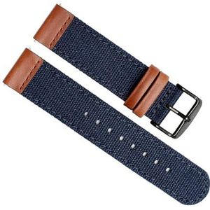 dayeer Quick Release Lederen Nylon Sport horlogeband voor TIMEX TW4B14200 | 14100 | 14000 Canvas Mannen Armband Horlogeband (Color : Blue, Size : 20mm)