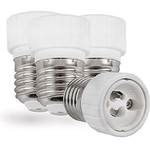 Mextronic - Converter 4x Lampadapter - E27 naar GU10 - Keramische Fitting